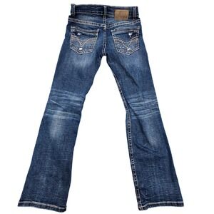 BKE Aiden Men's Straight Leg Distressed Jeans Size 29x32 Dark‎ Wash